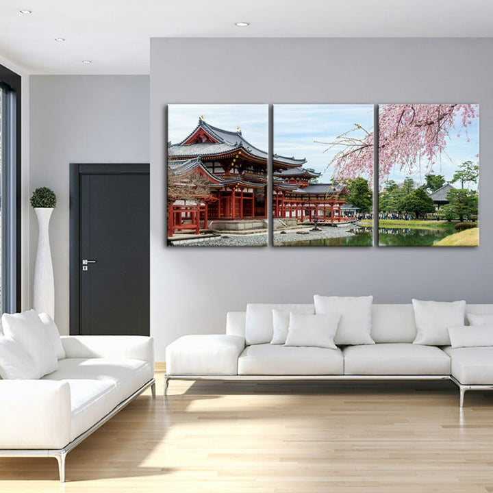 Gorgeous Cherry Blossom-Canvas Wall Art Painting 3 Pieces | Bowlift