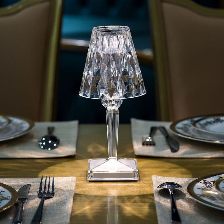 Crystal Table Lamp with Touch Control - LumeCrystal | Bowlift