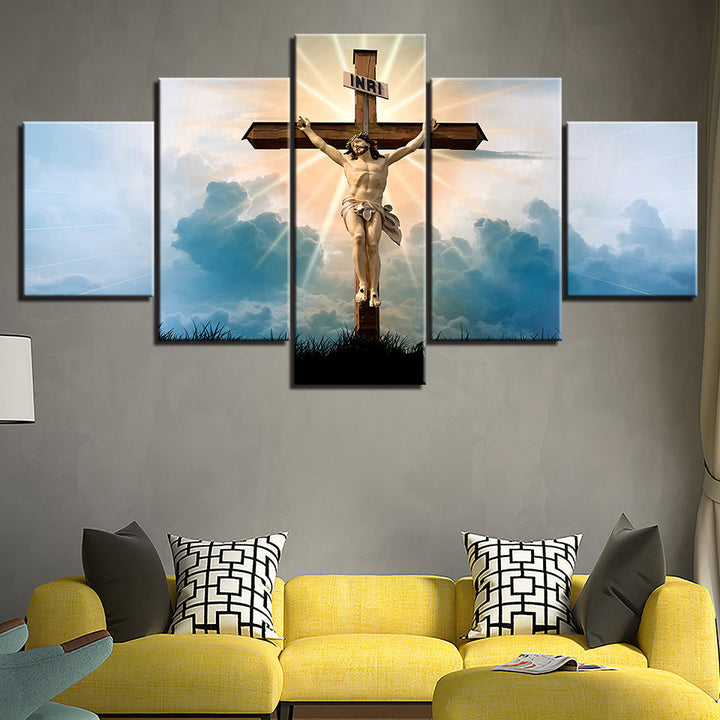 Jesus On The Cross - Canvas Wall Art Painting | Bowlift