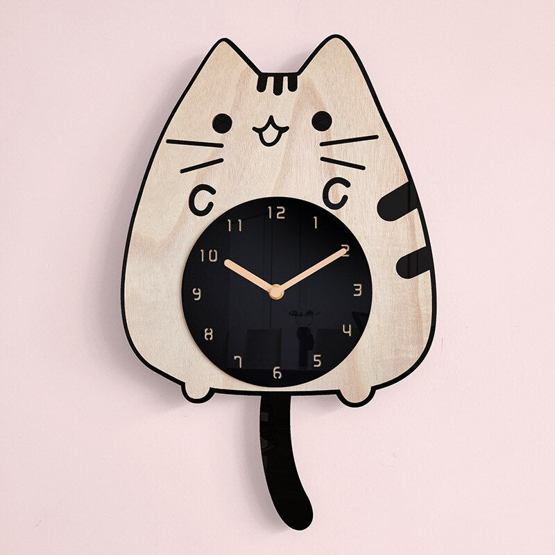 BowLift | PurrTime - Swinging Cat Wall Clock