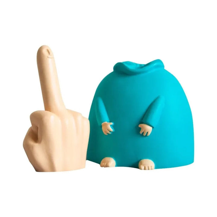BowLift | Small Blue Middle Finger Ornament