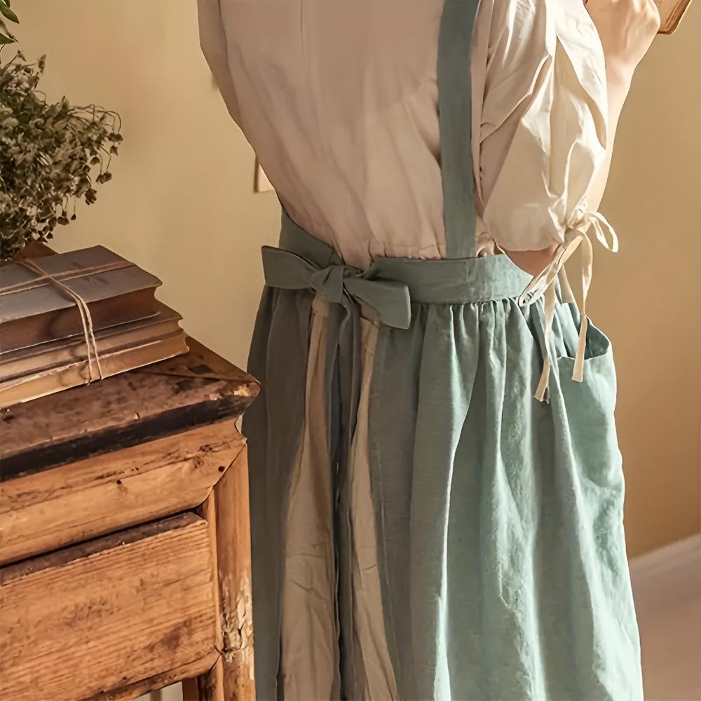 BowLift | Rustic Ruffle Linen Apron