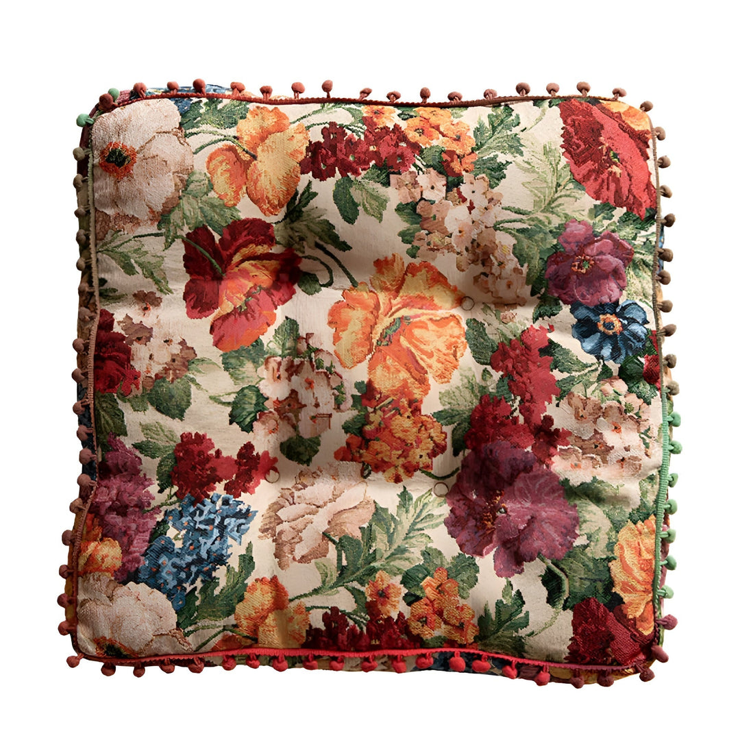 BowLift | Retro Floral Bohemian Tassel Cushion