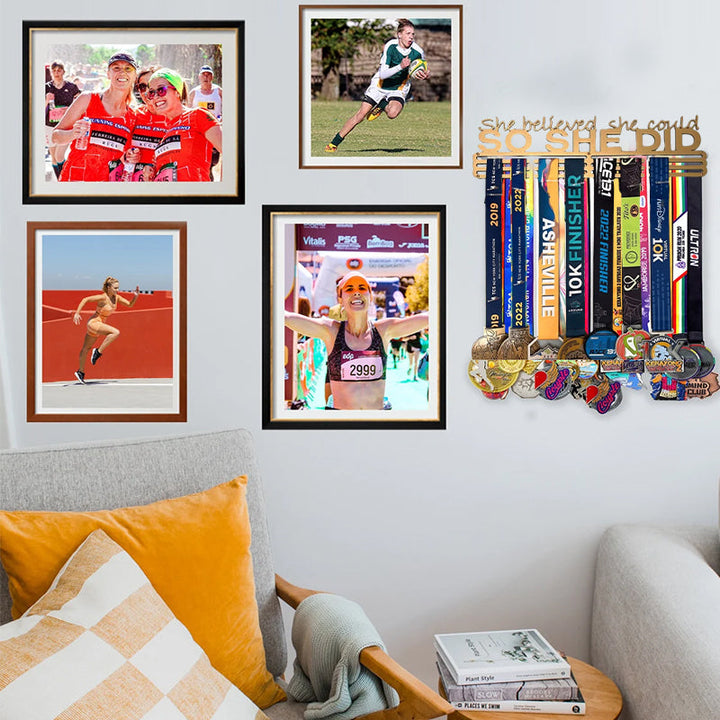 BowLift | Metal Letter Hooks - "She believed she could, so she did"