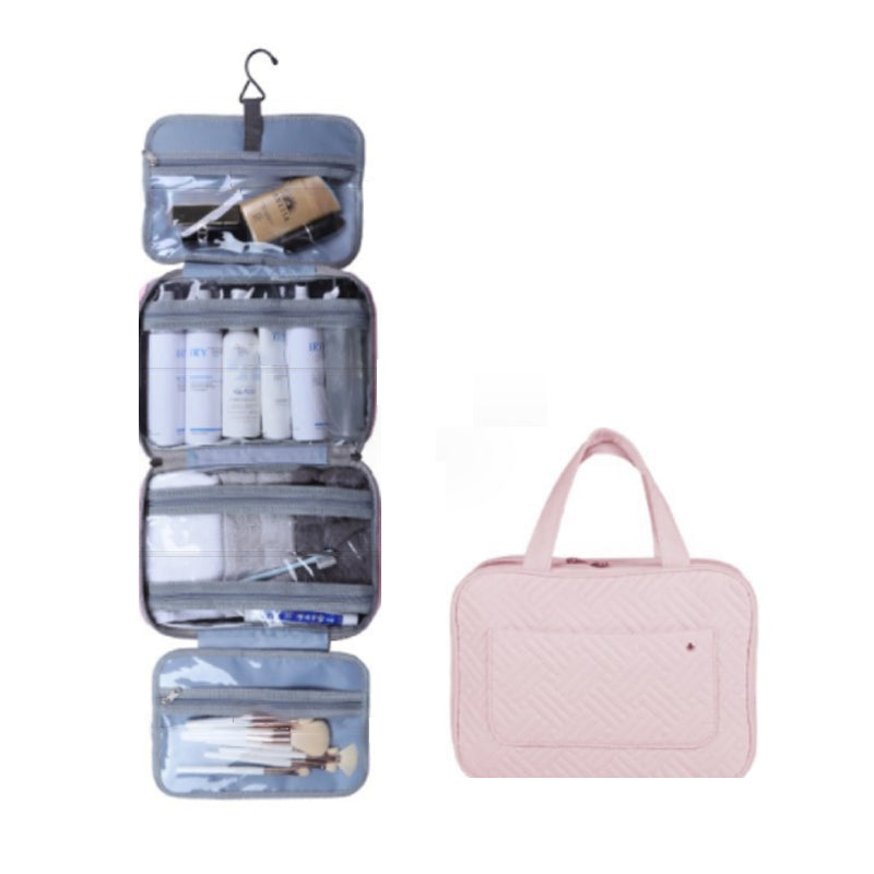 BowLift | Travelique Travel Cosmetic Organizer | Compact & Water-Repellent | With 4 Compartments & 360° Hook | For Women & Men