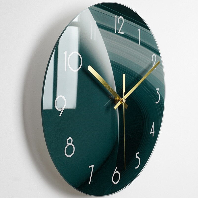 Modern GlassArt Wall Clock - Artistic Clock with High-Quality Glass in 7 Designs, AvailaBowlifte in 2 Sizes | Bowlift