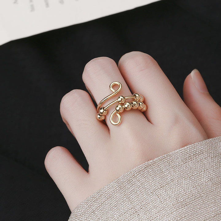 BowLift | Distribute Your Fear Circle Beads Fidget Ring