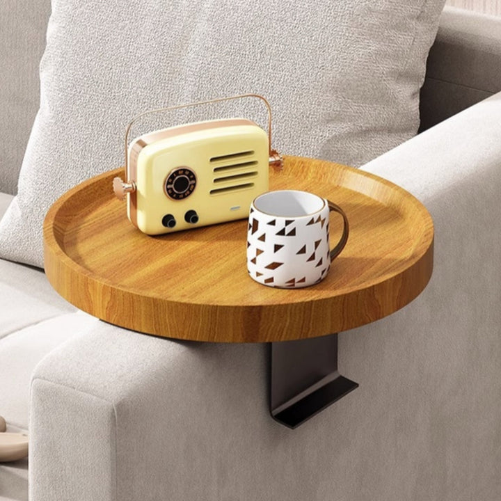 BowLift | Sofa Armrest Walnut Tray