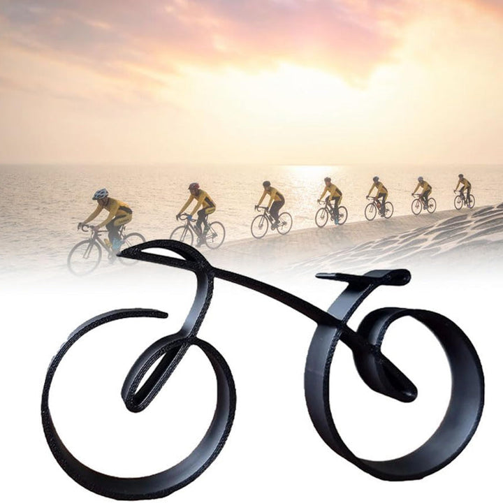 BowLift | Velaro Bike Sculpture | Minimalist Wire Frame Design | Iron Black | Gift Idea for Bike Lovers