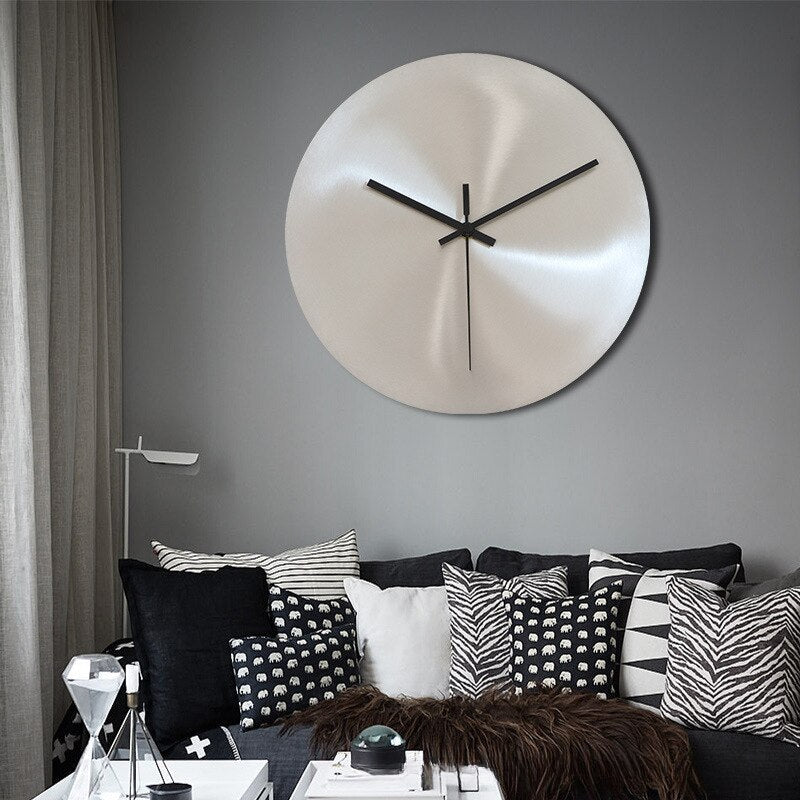 BowLift | SteelTime - Sleek Stainless Steel Wall Clock