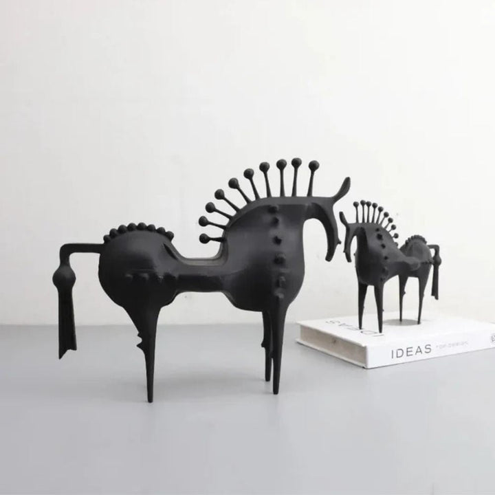 BowLift | Black Stallion Metal Sculpture