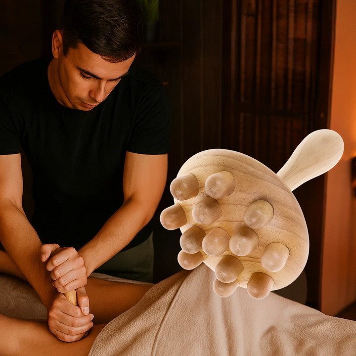 Knot-Relief Booster – Durable Beech Wood – Improves Circulation – Gentle Cellulite Care – Home Relaxation Bowlift
