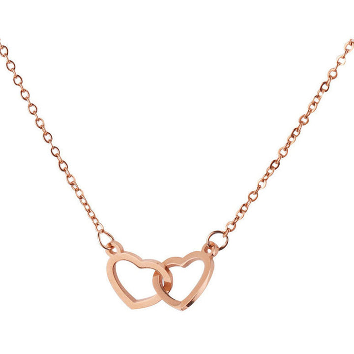BowLift | Two Hearts Necklace with Rotating Rose Gift Box