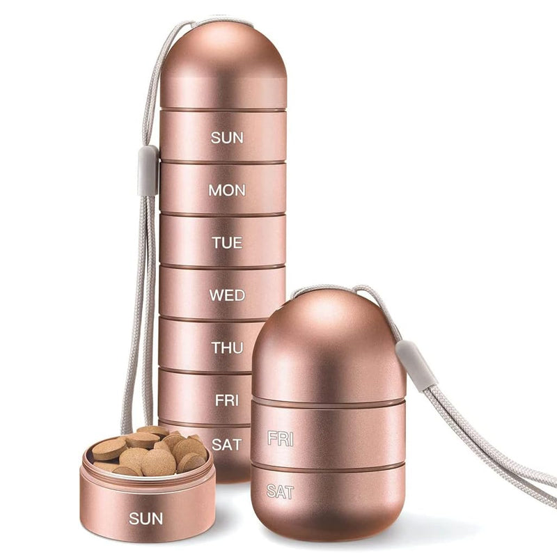 BowLift | 7 Days Portable Pill Organizer for Travel