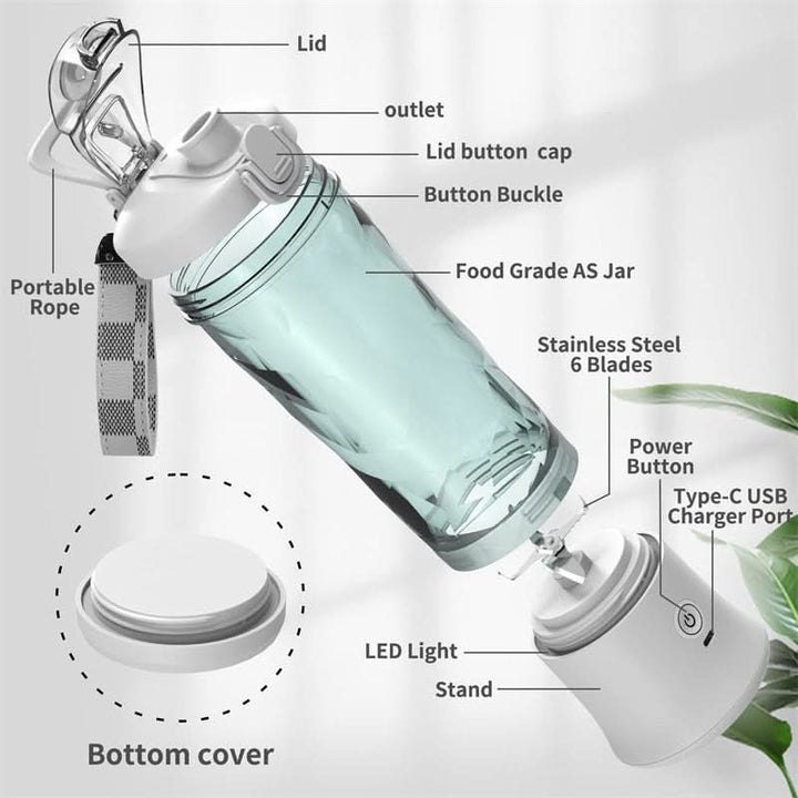 BowLift | Portable smoothie blender with 4000 mAh battery & 600 ml capacity