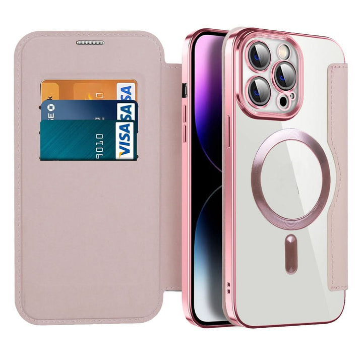 BowLift | Magnetic Leather Flip Case iPhone 11–14 Series