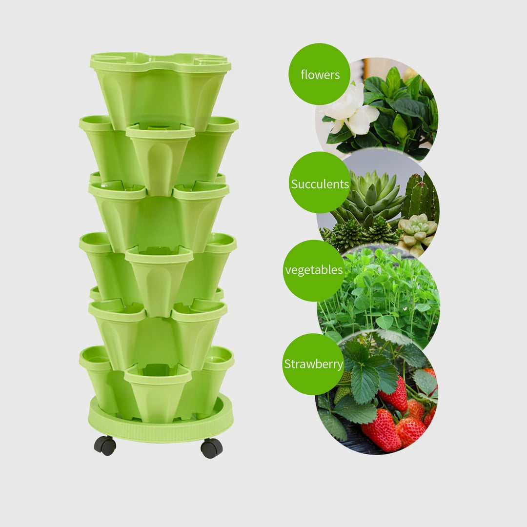 BowLift | 6-Layer Vertical Plant Tower – Three-dimensional Flowering System for the Garden