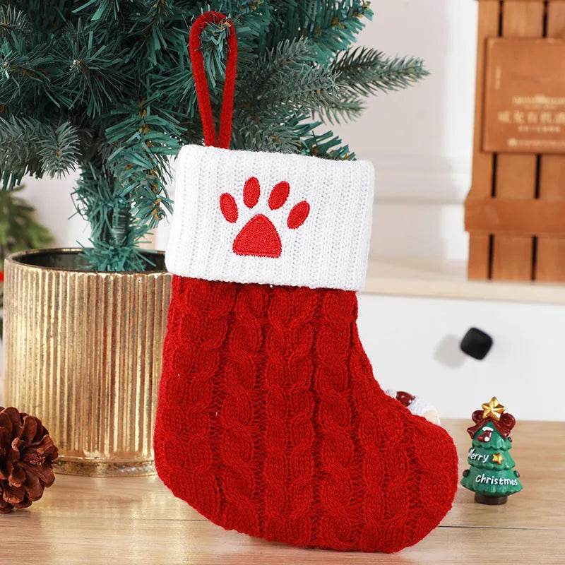 BowLift | Cute Letters Christmas Stockings Decorative Creative Tree Pendant Wool Knitted Socks