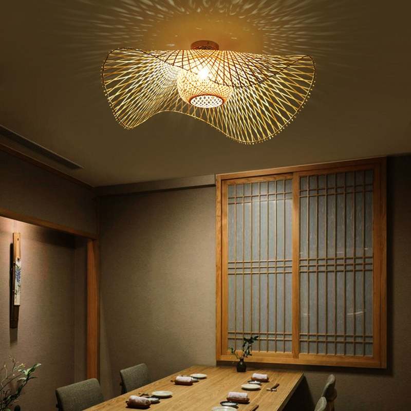 BowLift | MutoCraft - Elegant rattan pendant light with Japanese influences