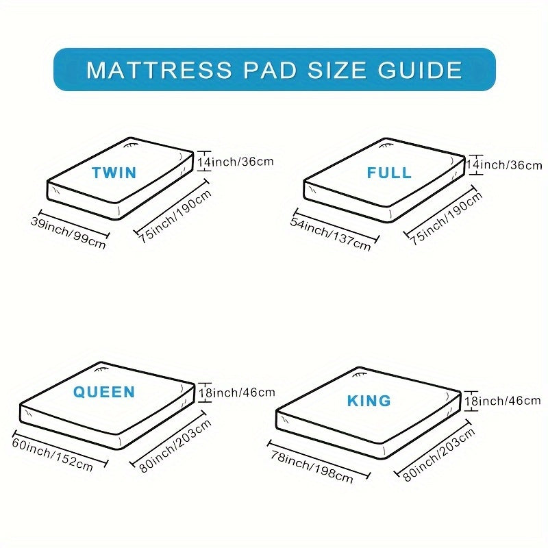 Ultimate Cooling Mattress Pad – Premium Quilted Pillow Top, Luxuriously Fluffy and Ultra-Breathable with Secure 14-18 Deep Pocket Cover – Enhanced Sleep Comfort, 1pc | Bowlift