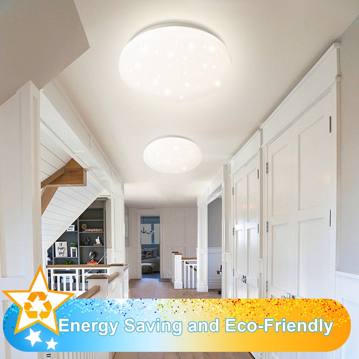 24W LED Ceiling Light Dimmable with Starry Sky Effect | Bowlift