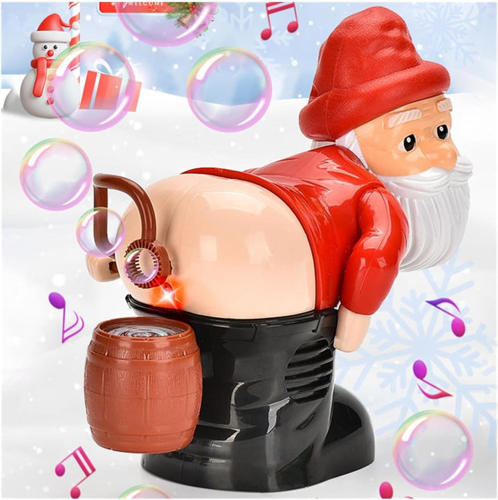 BowLift | Christmas Bubble Machine | Santa Design | With Light & Music | Funny Christmas Decoration