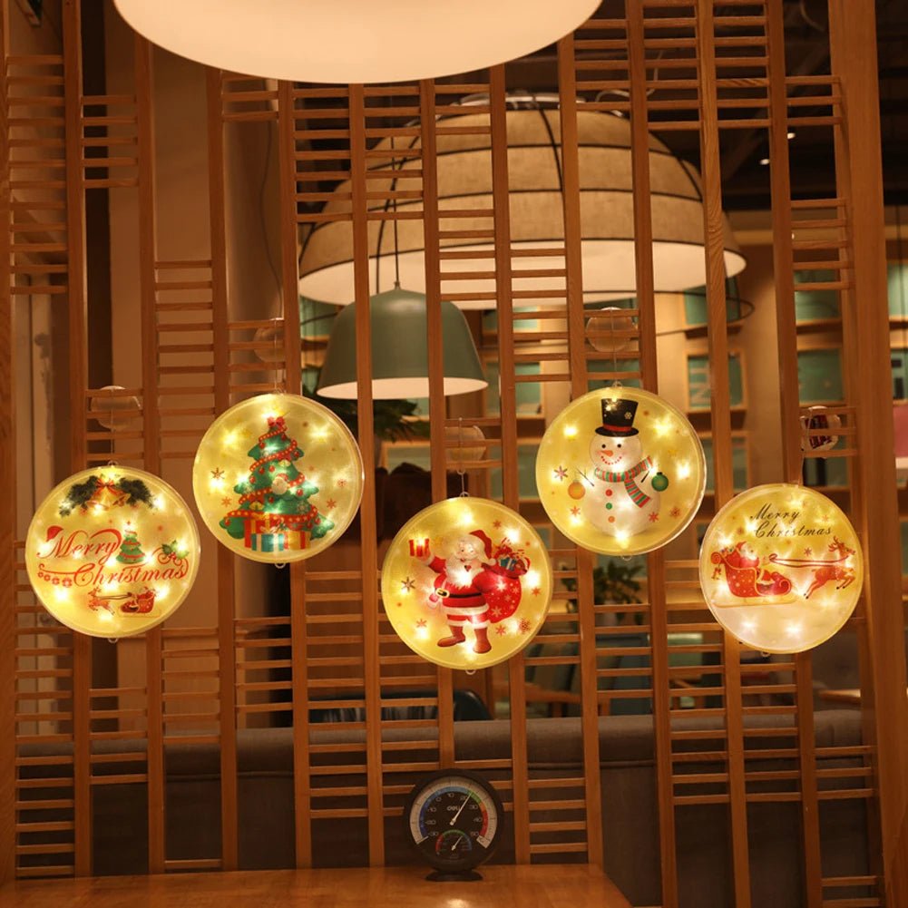BowLift | Christmas Tree LED Window Lights – 3D Battery-Powered Fairy Glow with Easy Hang & Double-Sided Tape