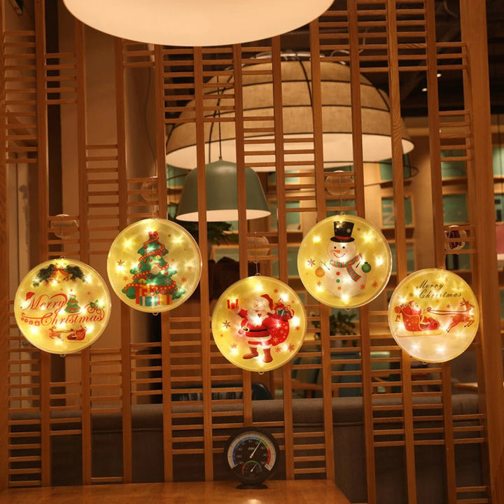 BowLift | Christmas Tree LED Window Lights – 3D Battery-Powered Fairy Glow with Easy Hang & Double-Sided Tape