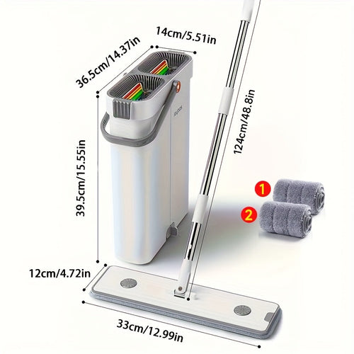 Mop set with bucket | 33 cm or 40 cm flat mop | Bowlift