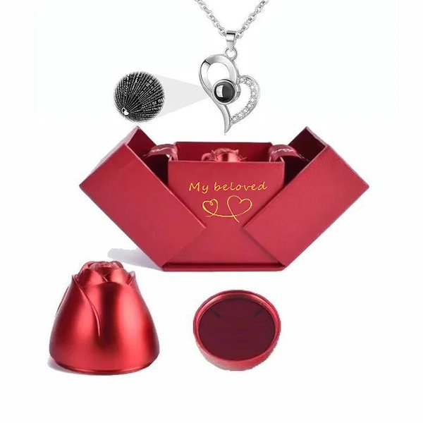 BowLift | Love Projection Heart Necklace (I love you in 100 languages)
