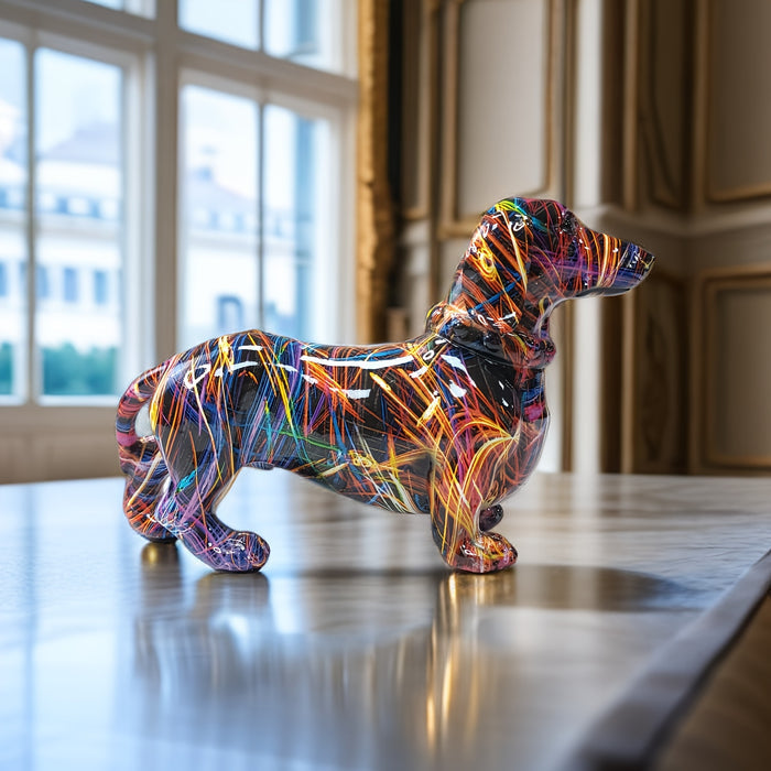 BowLift | Dachshund Delight – Colourful Dachshund Ornament for a Playful Touch at Home