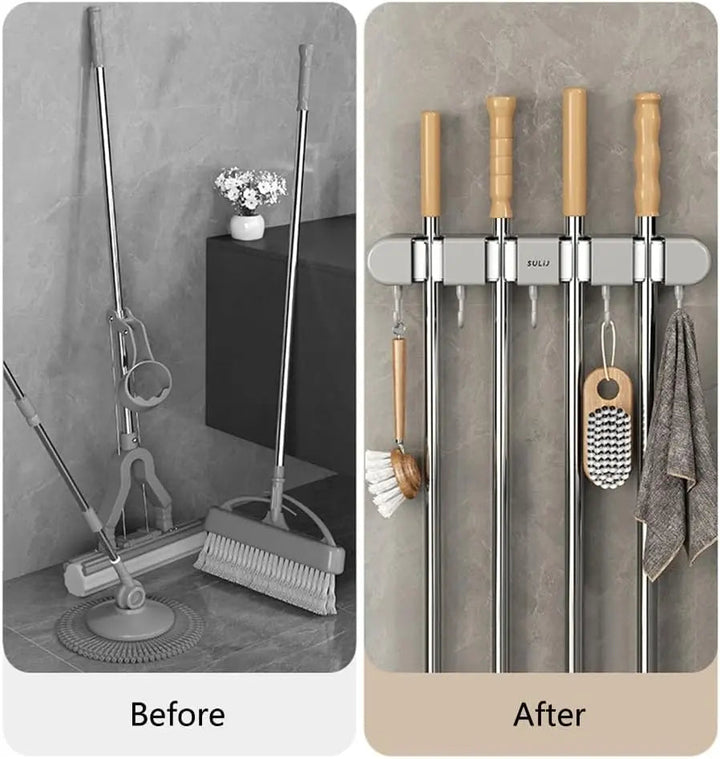 Wall mount for brooms, mops & tools | Bowlift