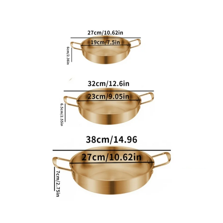 GastroPan – Stainless Steel Sauce & Paella Pan with Handle Bowlift