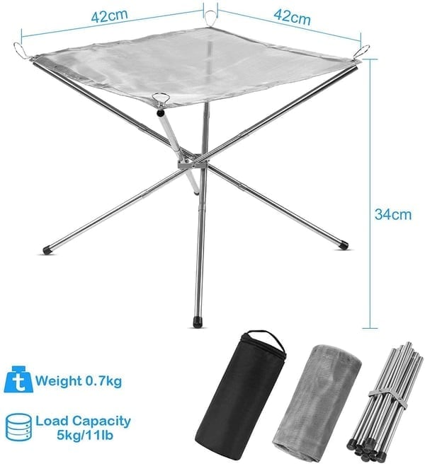 BowLift | Portable Fire Pit | Foldable Stainless Steel Design | Lightweight Outdoor Camping Stove