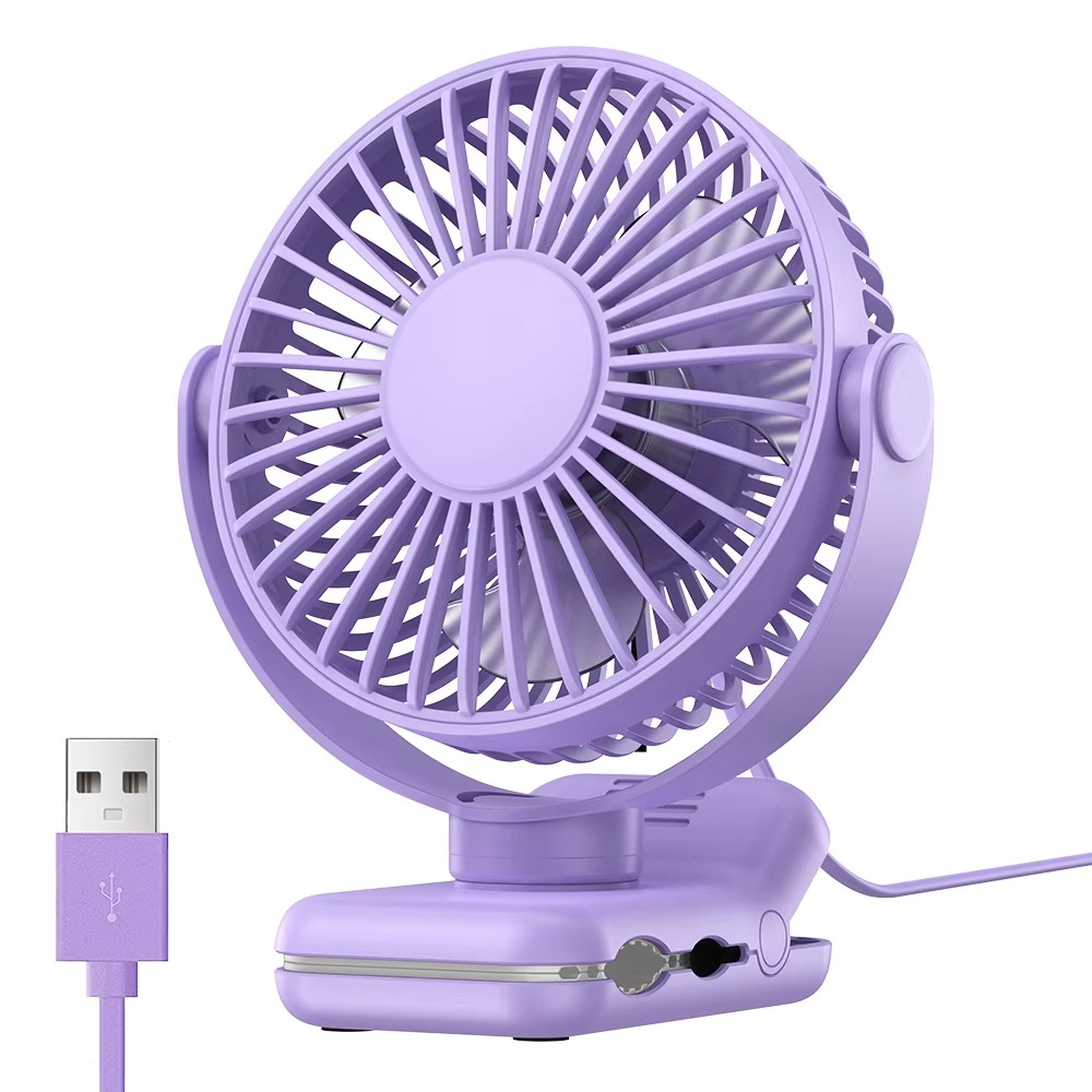 BowLift | USB Clip-On Desk Fan with Quiet Brushless Motor and Strong Clamp – Portable Mini Personal Cooling Fan