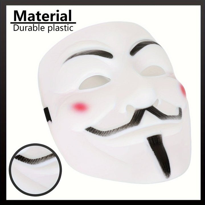 BowLift | Men’s Full Face Plastic Halloween Mask | Anonymous Cosplay