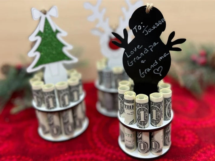 BowLift | Christmas Money Holder Pendant | Wooden Ornament to Hang | Creative Gift for Children