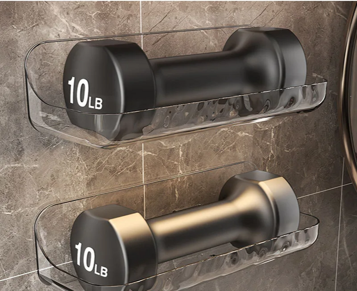 ClearGrip Acrylic Wall Shelf without Drilling – Transparent Bathroom Shelf for Cosmetics, Shampoo & More Bowlift