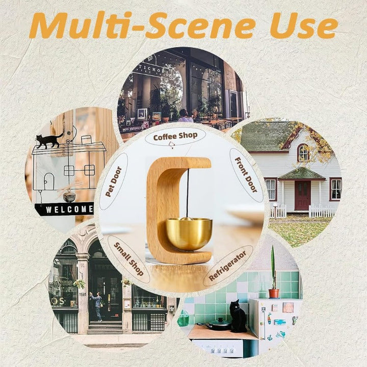 Magnetic Wooden Doorbell Bowlift