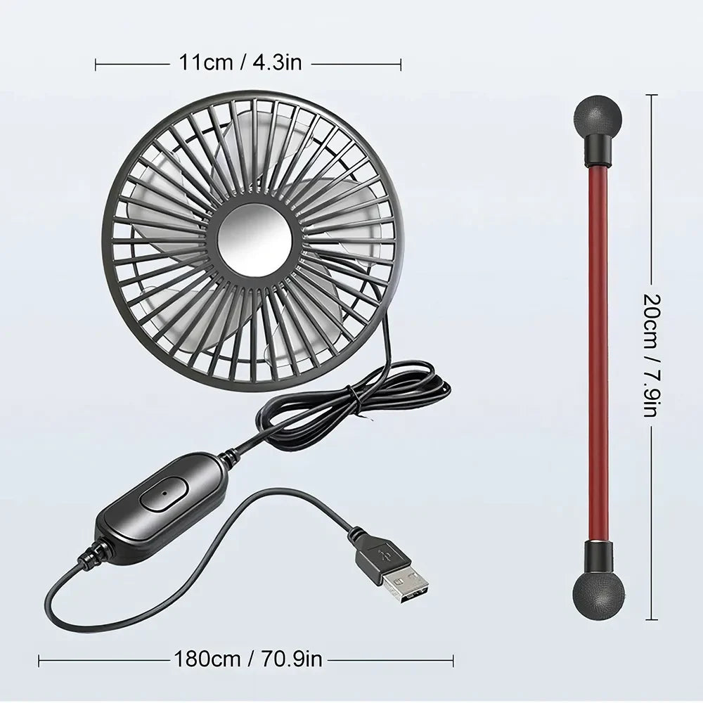 Multidirectional Car Back Seat Fan | Bowlift