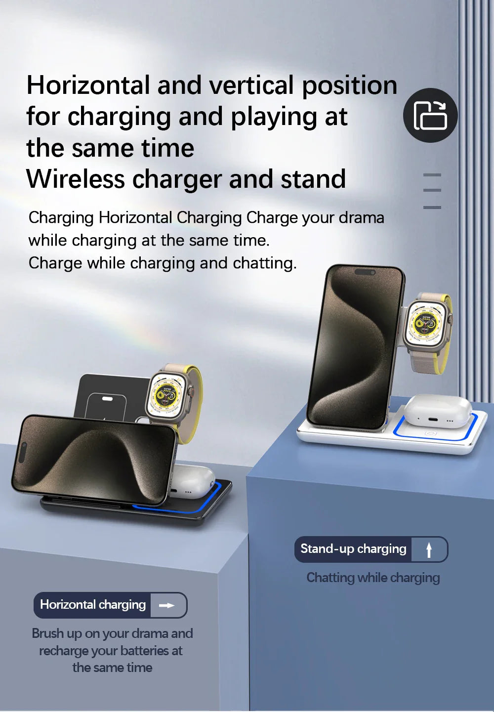 BowLift | 3 in 1 Foldable Wireless Charging Stand