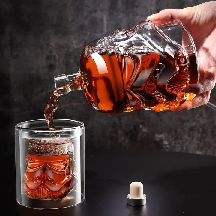 3pcs Creative Whiskey Decanter with 2 Counts Glasses Bar Utensil | Bowlift