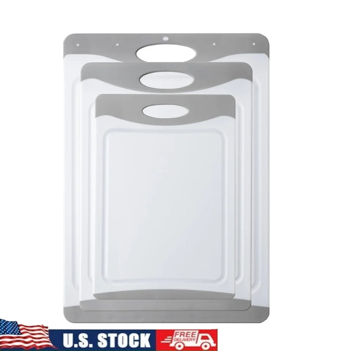 3pcs Non-Slip Cutting Boards Kitchen Chopping Board with Safe Handle | Bowlift
