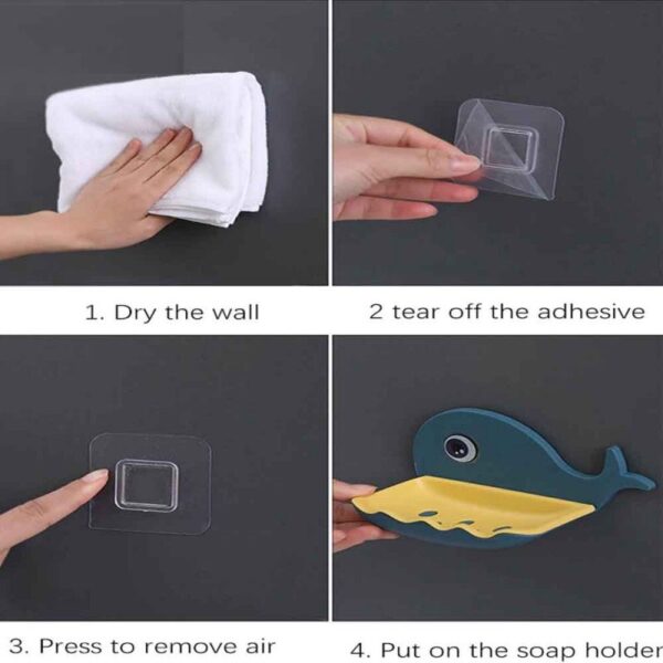 Whale Shapes Soap Dish Wall Mounted Bowlift