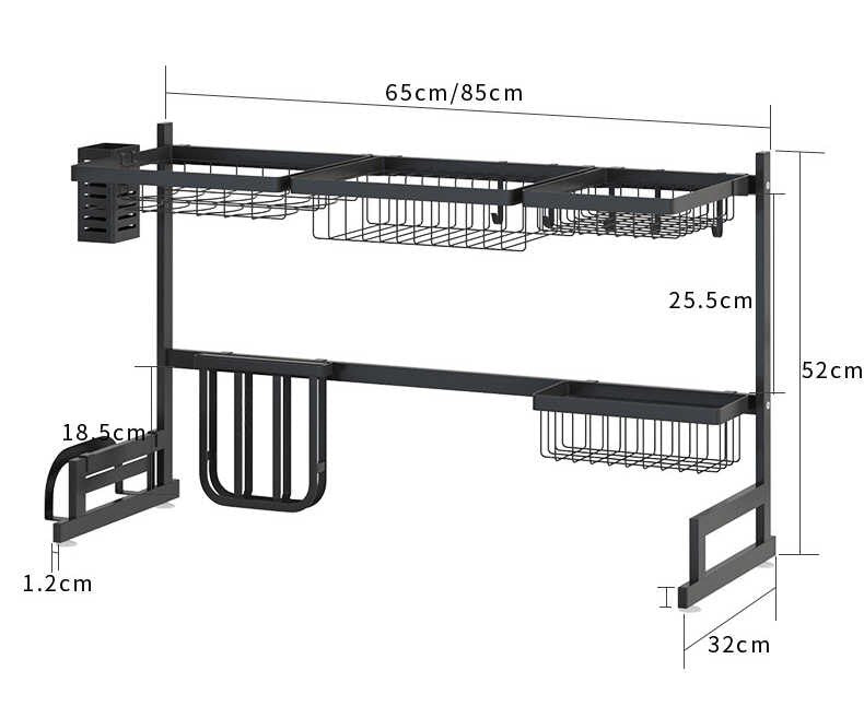 Kitchen Dish Drying Rack Over Sink Bowlift