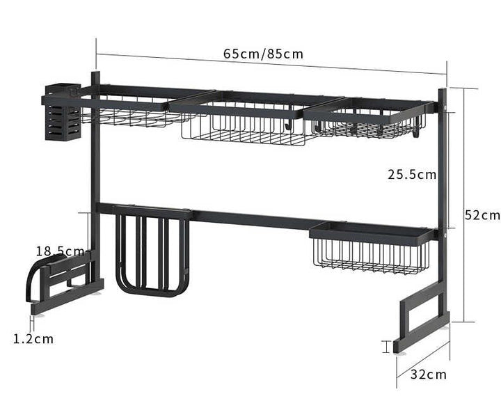 Kitchen Dish Drying Rack Over Sink Bowlift