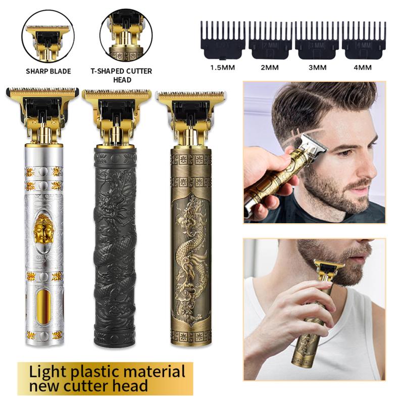 Branded T9 Vintage Beard Trimmer Professional Hair Cut Shaving Machine USB Rechargeable Wireless Bowlift