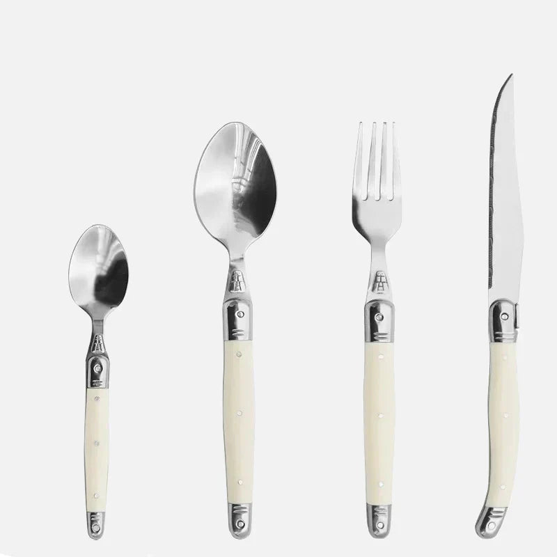 BowLift | IvoryElegance – Luxury Laguiole Cutlery Set with Timeless Style