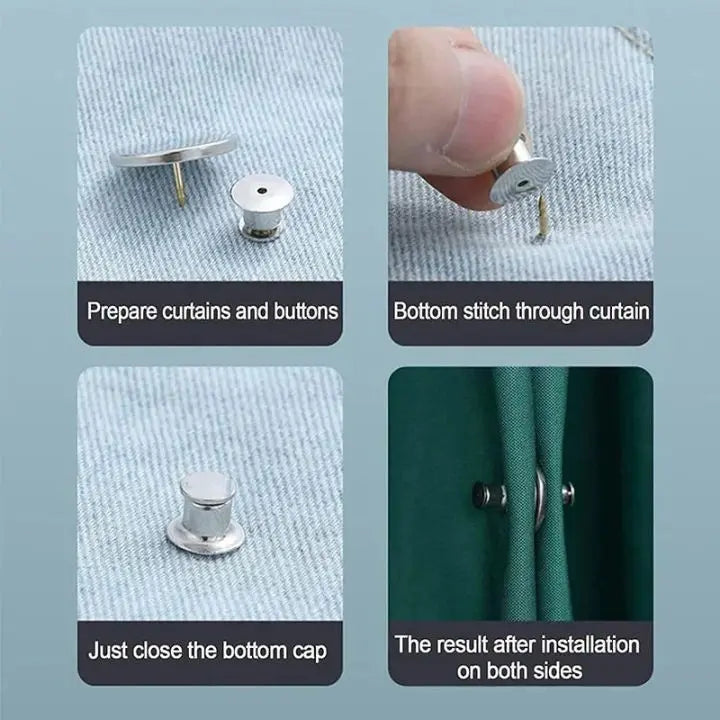 BowLift | 4 Pieces | Magnetic Curtain Clip - Elegant Pleats without Sewing