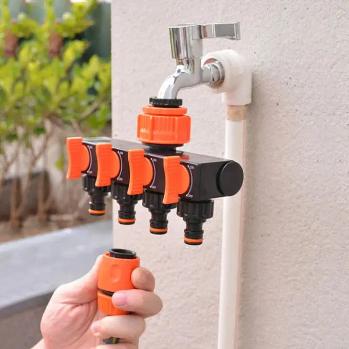 BowLift | 4-Way Garden Hose Connector – Efficient Watering for Your Garden